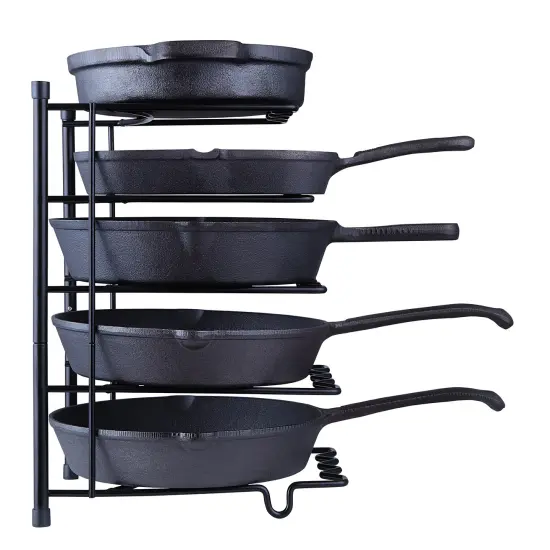 Metal Heavy Duty Kitchen Countertop Cabinet Pantry Pan, Pot Lid, and Pot Organizer Rack Holder {1}