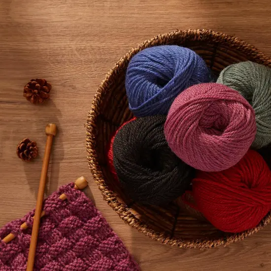 3-Ply Merino Wool Yarn (Mocha, 1Ball) {5}