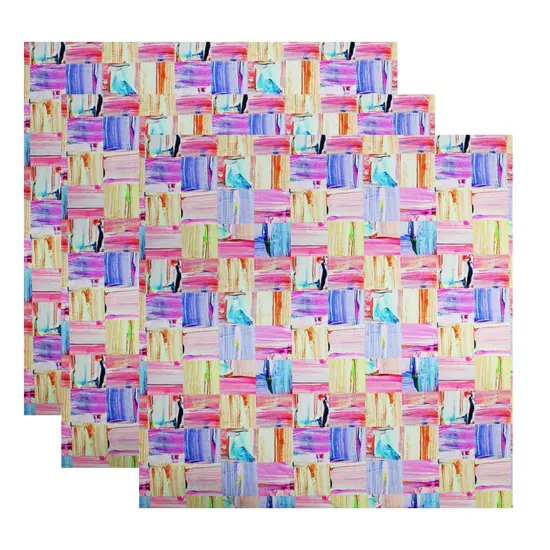 Painted Patchwork Printed Spandex {3}