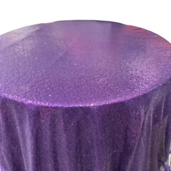 1 Yard Glitz Sequin Round Tablecloth 90 Inches Sparkle Polyester Cover for Party and Wedding Decor Blush {6}