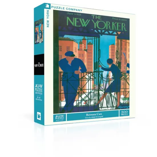 New York Puzzle Company Between Cars 500 Piece Piece Jigsaw Puzzle {2}