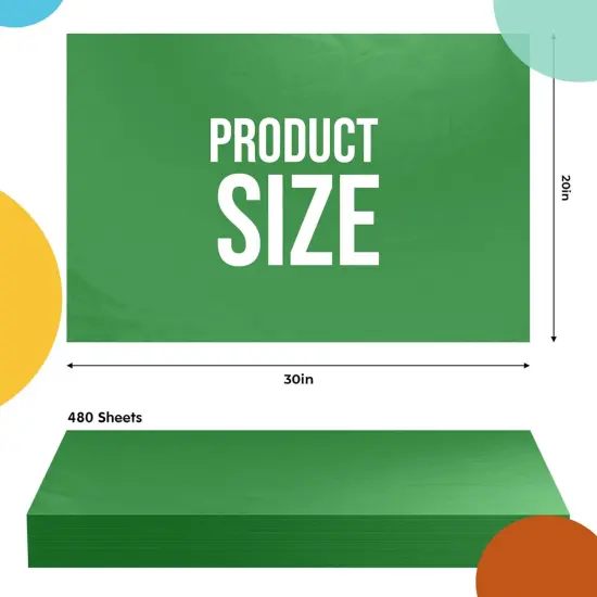 Tissue Paper for Gift Bags -20" X 30" Bulk Tissue Paper Dark Blue 480 Sheets - 10lb Newsprint for Packing, Birthday Gift Box Filler, Packing Supplies for Moving SuppliesEmerald {2}