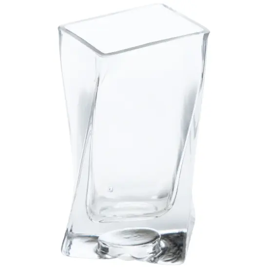 Northlight Twisted Glass Dual Purpose Candle Holder Vase - 5.75" Clear {6}