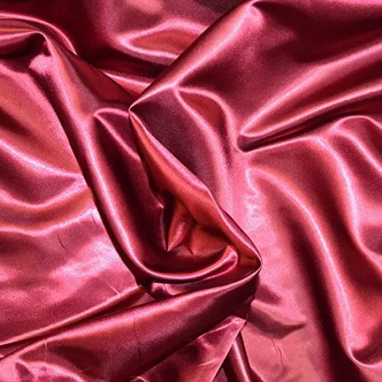 1 Yard Satin Fabric for Apparel & Event Design Smooth & Radiant 58/60" Width Cranberry {1}