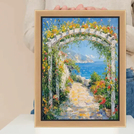 Contemporary Gold With Black Picture Frame 11x17 frame {1}