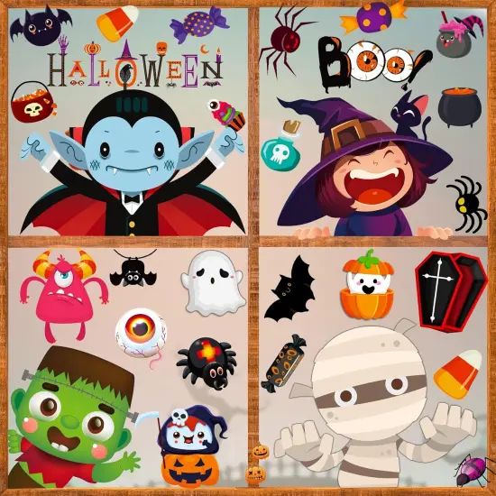 Fantasy Halloween Window Clings - 10 Sheet Decorations {1}