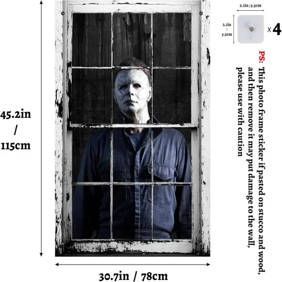 Scary Halloween Window Clings - Blue {3}