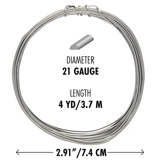 The Beadsmith Half-Round Craft Wire - Wire Elements - Medium Temper - 21 Gauge, 4 Yard Coil - Titanium Color - Beading Wire Used for Jewelry Making, Wire Wrapping, and Other DIY Arts & Crafts {3}