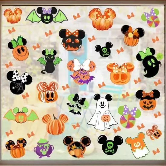 Halloween Window Clings Fall Stickers Decorations 9 Sheets {1}