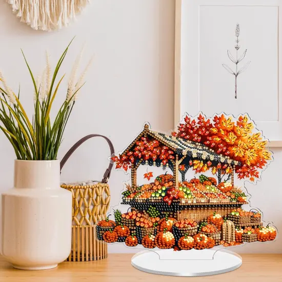 Halloween Pumpkin Tabletop Diamond Art Kits {2}