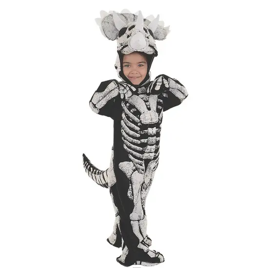 Toddler Triceratops Costume Plush Dinosaur Outfit with Hood and Tail {1}
