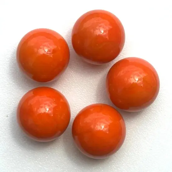 YOU CHOOSE COLOR Glass Marbles 25mm (1 inch) SHOOTER Taw Lot of 5 Orange {1}
