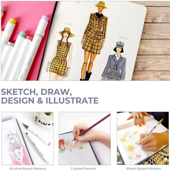 8.3"x8.3" Square Art Sketch Book Drawing Papers {3}