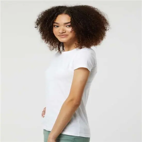 Tultex&reg; Women's Fine Jersey Slim Fit Crew Neck Short Sleeve T-Shirt Royal blue {7}