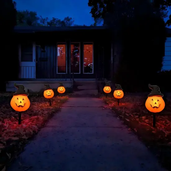 4 Pack Pumpkin Hat - Outdoor String Light {5}
