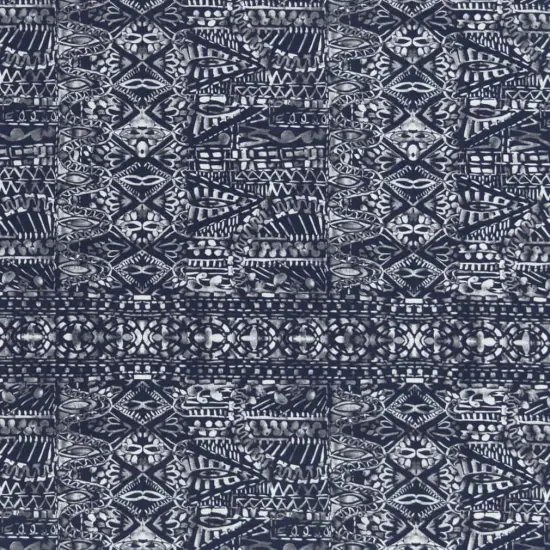 Midnight - Blue Abstract & Geometric,Global Upholstery Fabric 54 Inches" {1}