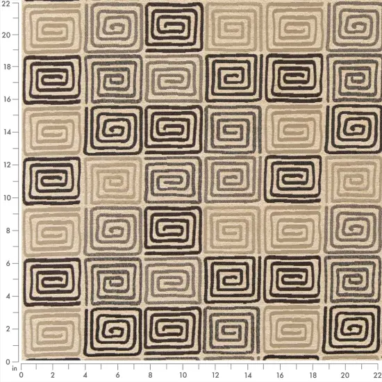 Granite - GreySilver AbstractGeometric,greek Key Upholstery Fabric 54 Inches" {2}