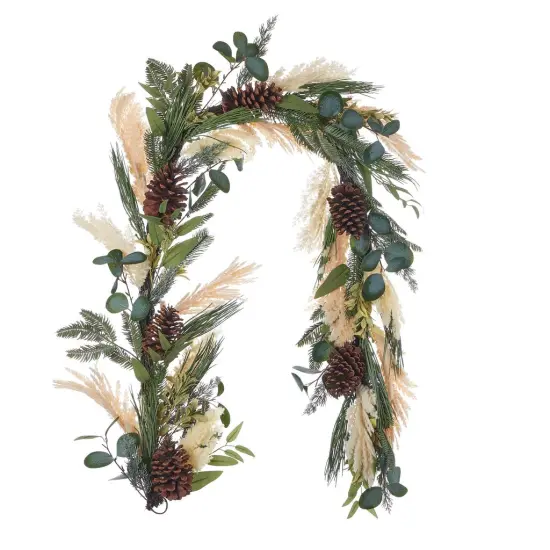 Christmas Eucalyptus and Pampas 6ft Garland {1}