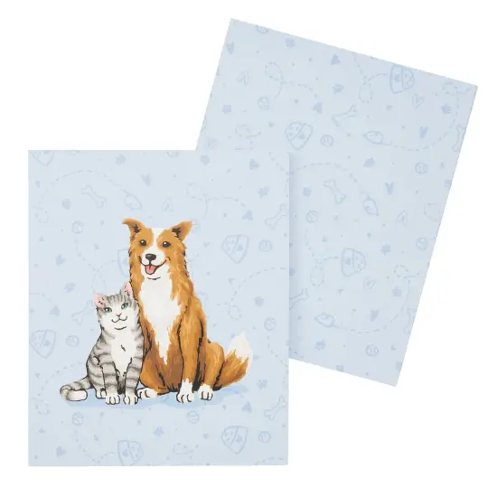 4 Pack Cat and Dog Veterinarian Journal with Paw Prints, Lined Pink/Blue Notebooks for Veterinary Gifts (6.75 x 8.25 In) Multicolor {6}