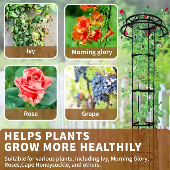 Garden Trellis for Climbing Plants, Mushroom Plant Support for Potted Plants {5}