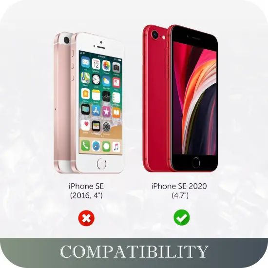 Marble Shell Case For iPhone SE 2020, Glossy Skin Gold Foil Soft TPU IMD Cover For Teen Girls Women Green Blue, by Insten {4}