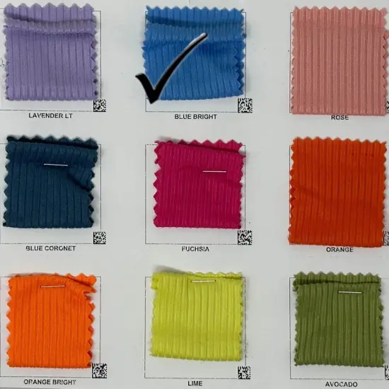 1 Yard 4x2 Yummy Brushed Rib Knit Solid Fabric Soft Stretch Textured 58"-60" Width Blue {6}