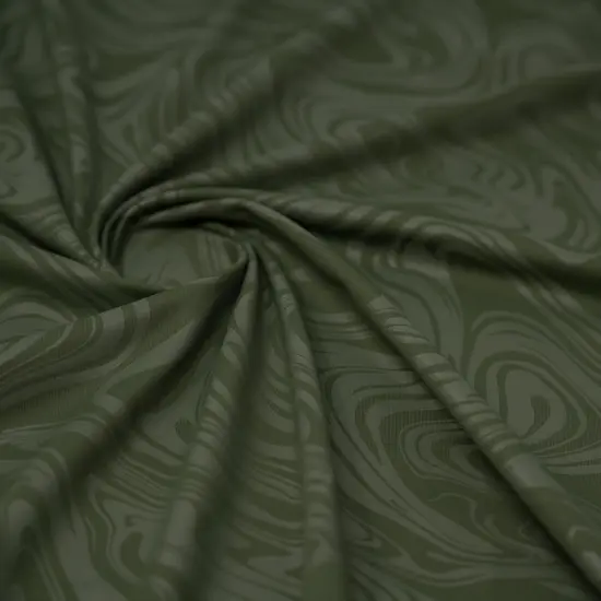 1 Yard Marble Foil Printed Nylon Spandex Superflex Fabric 36" x 59/60" Coffee/Matt B {6}