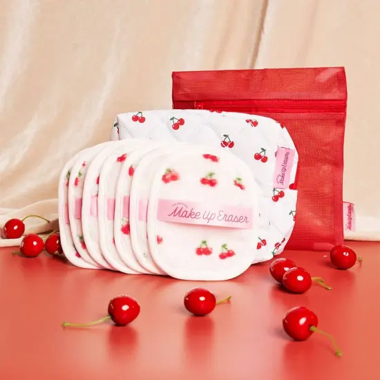 MAKEUP ERASER CHERRY CRUSH 7-DAY SET & MAKEUP BAG {3}