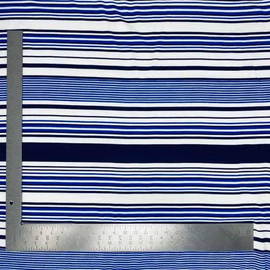 1 Yard Liverpool Knit Horizontal Multicolor Stripe Fabric for Apparel and Crafts &ndash; 58&ndash;60 Inches Wide Black/Neon Pink {2}