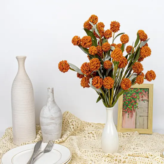 6 PCs Rustic Fall Flowers 17 Inches Boho {4}