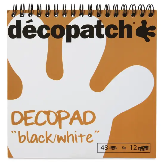 DecoPatch Paper DecoPad - Black / White, 6" x 6" {1}