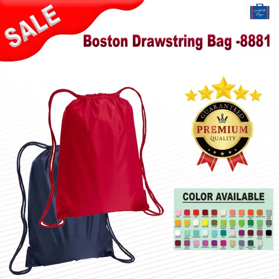 Liberty Bags&reg; Boston Drawstring Bag WHITE {2}