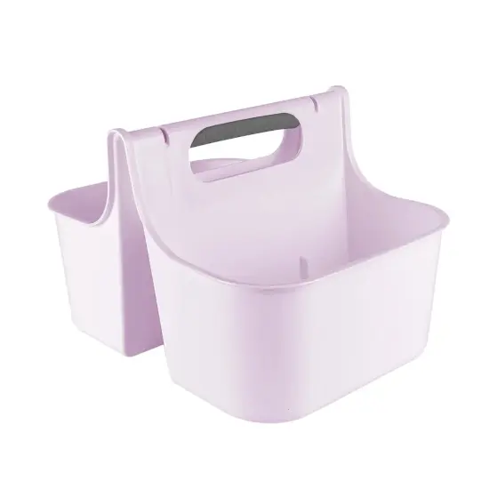 Portable Shower Caddy, Bathroom Organizer Basket, Perfect Size for Dorm/College White {2}