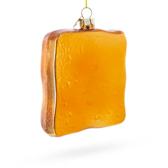 Egg on Toast Glass Christmas Ornament {4}