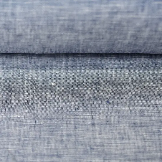 1 Yard Navy or Off White 2 Tone Melange Linen Fabric Lightweight Flat Weave 58 Inches Wide Navy/Off-White {4}