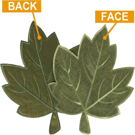 Fall Leaves Placemats Set of 4(Green) {6}