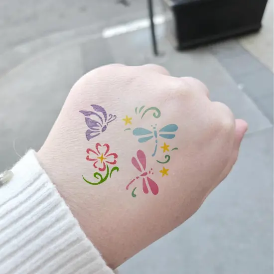 Face Paint Stencils Reusable Halloween Body Facial Painting Templates(white) {2}