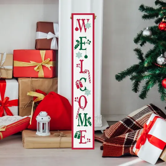 Two Sided Fall Christmas Welcome Sign (Fall) {5}