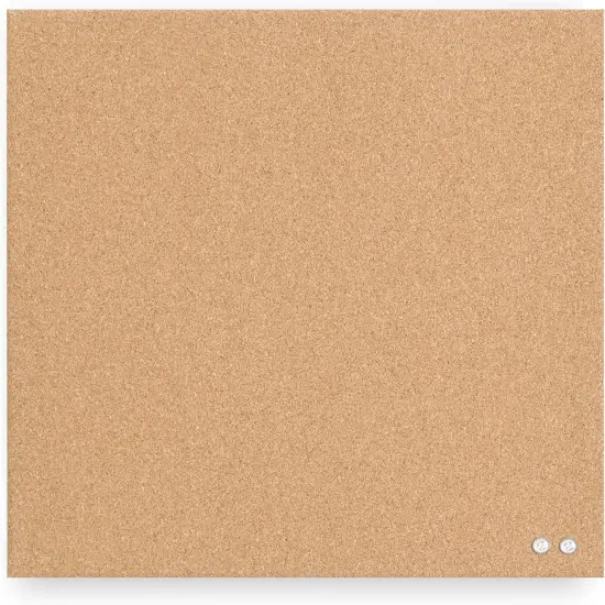 14 x 14 inches - Frameless Square Cork Bulletin Board(Brown) {1}
