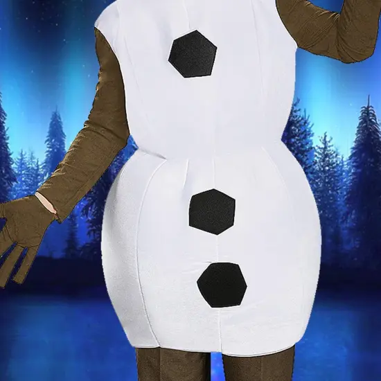 Olaf Deluxe Adult Costume with Plush Snowman Body and Character Headpiece {3}