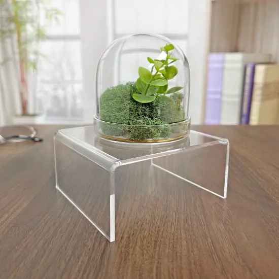 Plymor Clear Acrylic Short Square Display Riser, 2" H x 4" W x 4" D (1/8" thick) {4}