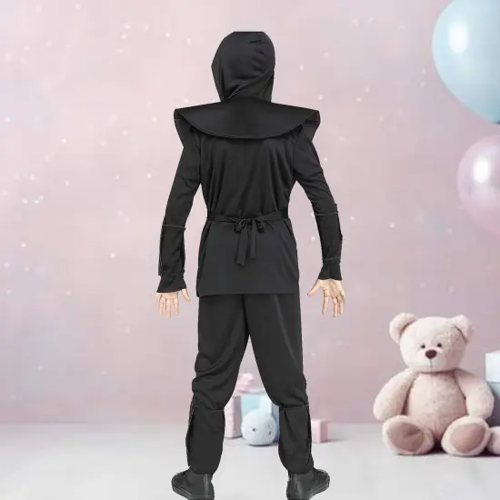 Child Silver Cobra Ninja Costume Complete Warrior Roleplay Set {5}