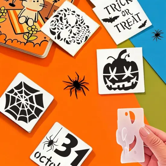 Flushable Plastic Stencils Pumpkin Witch(5Inch 30Pcs Halloween) {5}