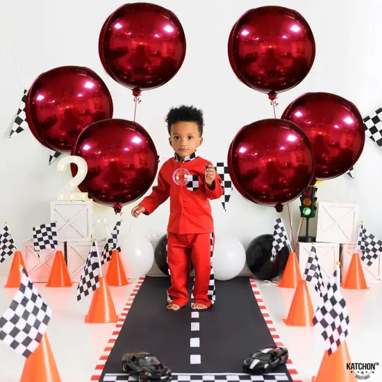 Huge Metallic Red Balloons - 22 Inch(red) {5}