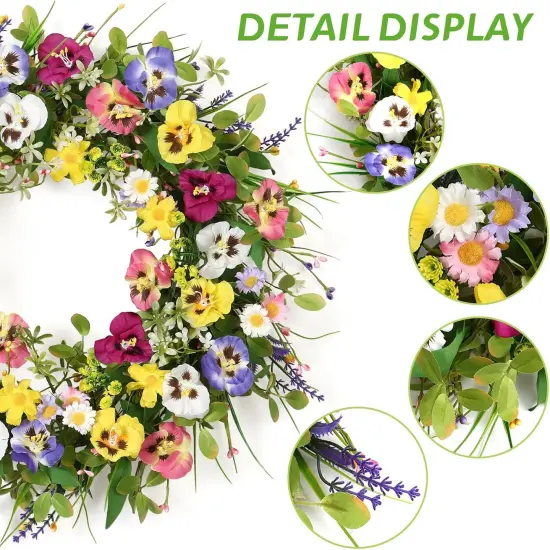 20 Inch Spring Wreaths for Front Door {3}