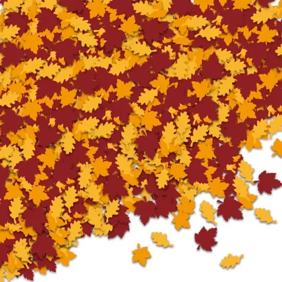 100PCS Fall Maple Leaves Confetti Thanksgiving Maple Leaf Table Confetti Fall Table Scatter Decorative Maple Leaves Sparkles for Thanksgiving Themed Baby Shower Kids Birthday Party Decor {1}