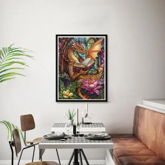 5D Diamond Art Painting Kits for Adults Dragon Reading, {3}
