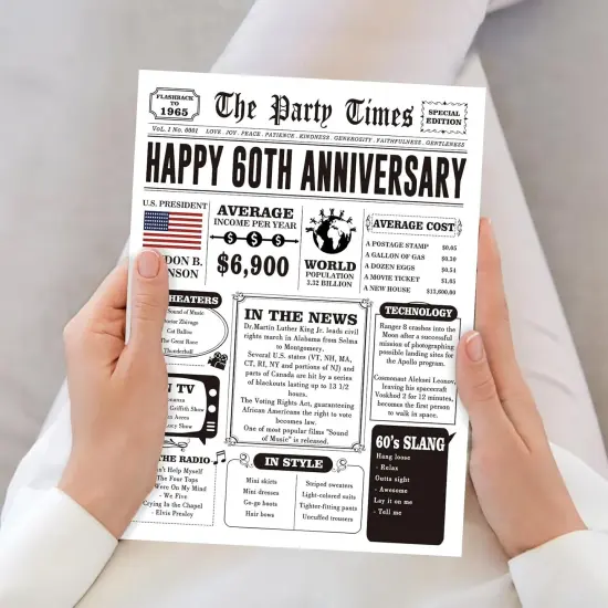 60th Anniversary Card for Women Men {4}