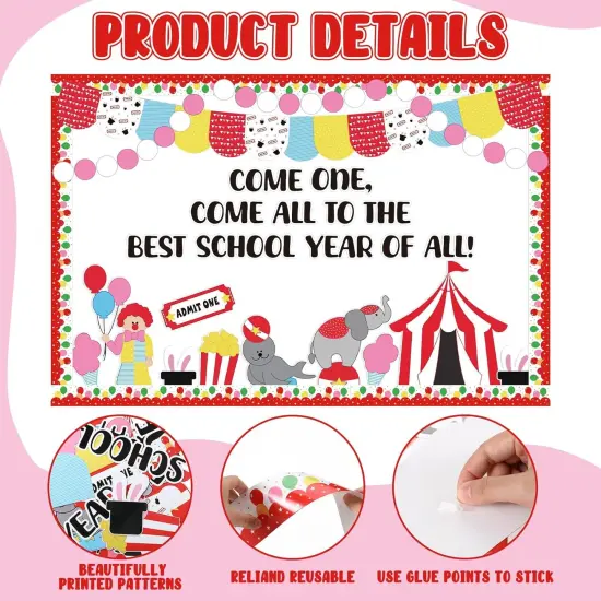 81 Pcs Circus Theme Bulletin Board Set {2}