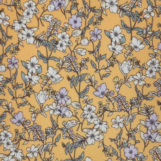 1 Yard Rayon Crinkle Apricot Cream Fabric 50/52&rdquo; Width, Lightweight Apparel Textile {2}